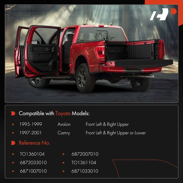 2 Pcs Front Door Hinge for Toyota Camry 1997-2001 Avalon 1995-1999