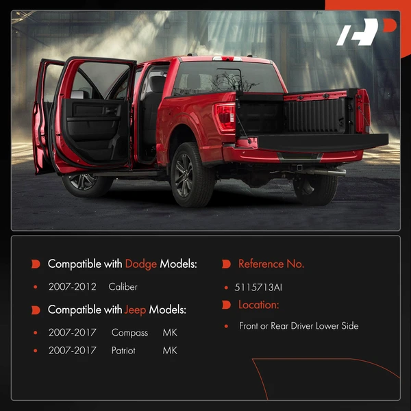 Front or Rear Driver Lower Door Hinge for Dodge Caliber Jeep Compass Patriot