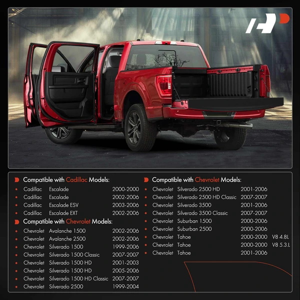 Front Upper or Lower Driver Door Hinge Kit for Chevrolet Silverado 1500 1999-2006 GMC