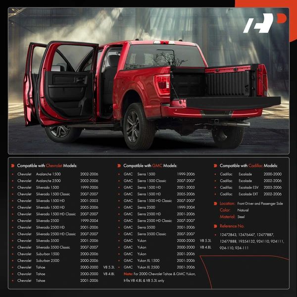 2 Pcs Front Door Hinge for Chevrolet Silverado 1500 1999-2006 Silverado 2500