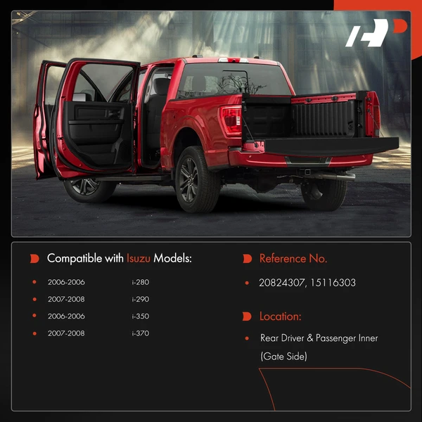 2 Pcs Rear Inner Tailgate Hinge Gate for Chevy Colorado GMC Canyon 04-12