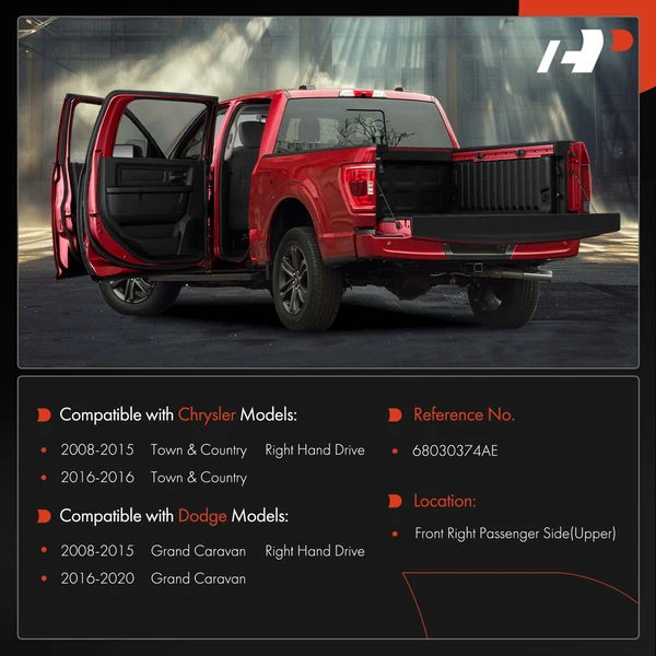 Front Passenger Upper Door Hinge for Chrysler Town Country Dodge Grand Caravan