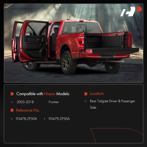 2 Pcs Driver & Passenger Tailgate Hinge Bushing for Nissan Frontier 2005-2018