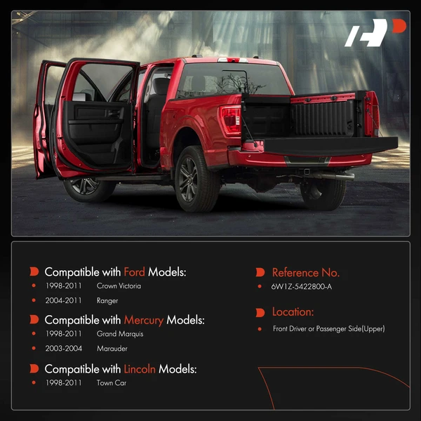 2 Pcs Front Upper Door Hinge for Ford Ranger 04-11 Mercury Lincoln