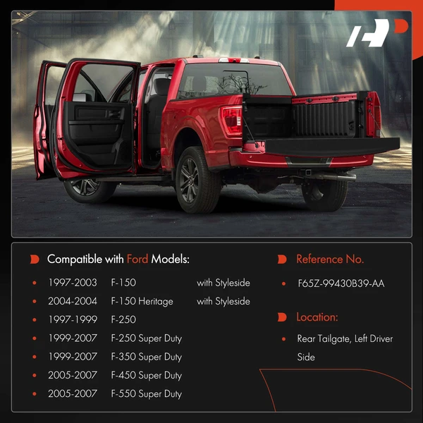 Driver Tailgate Hinge Roller for Ford F-150 1997-2003 F-250 350 Super Duty