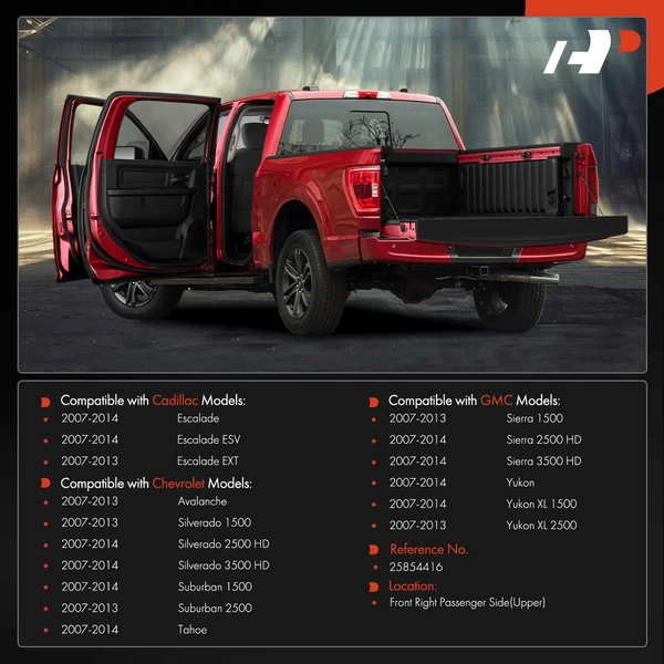 Front Passenger Upper Door Hinge for Chevy Silverado 1500 07-13 GMC Yukon Cadillac