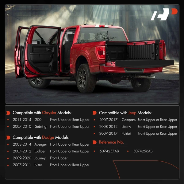 2 Pcs Door Hinge for Jeep MK Compass Patriot Chrysler 200 Dodge