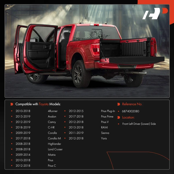 Front Driver Lower Door Hinge for Toyota Camry Corolla RAV4 Lexus CT200h Scion