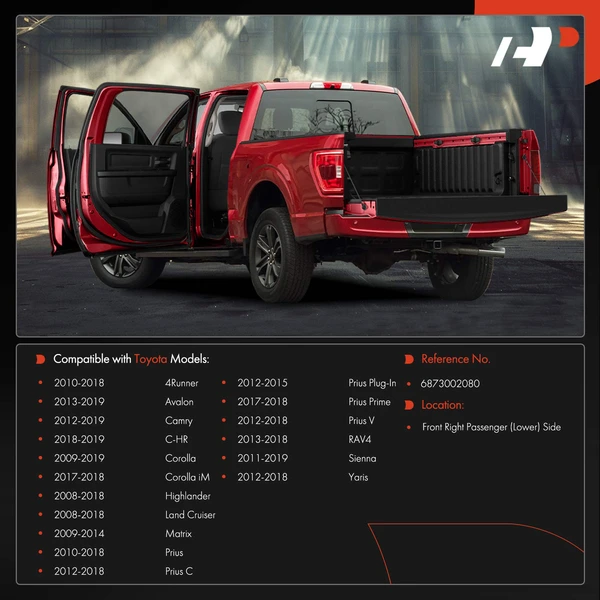 Front Passenger Lower Door Hinge for Toyota Camry Corolla Lexus CT200h Scion iM