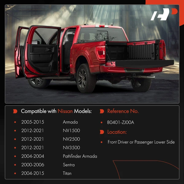 Front Driver or Passenger Lower Door Hinge for Nissan Armada 2005-2015 NV1500 2012-2021 Titan