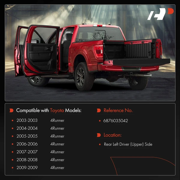 Rear Driver Upper Door Hinge for Toyota 4Runner 2003-2009