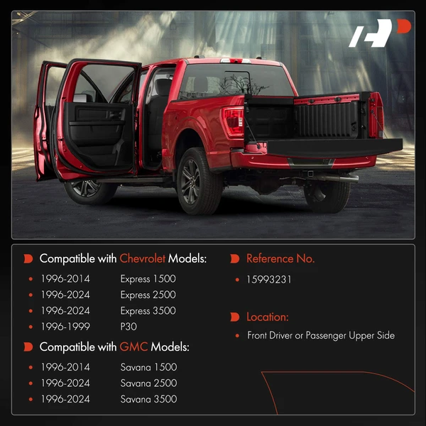 Front Driver or Passenger Upper Door Hinge for Chevy Express 1500 1996-2014 GMC