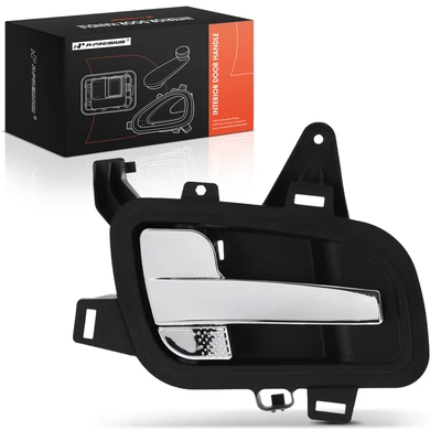 Front Driver Chrome & Texture Black Interior Door Handle