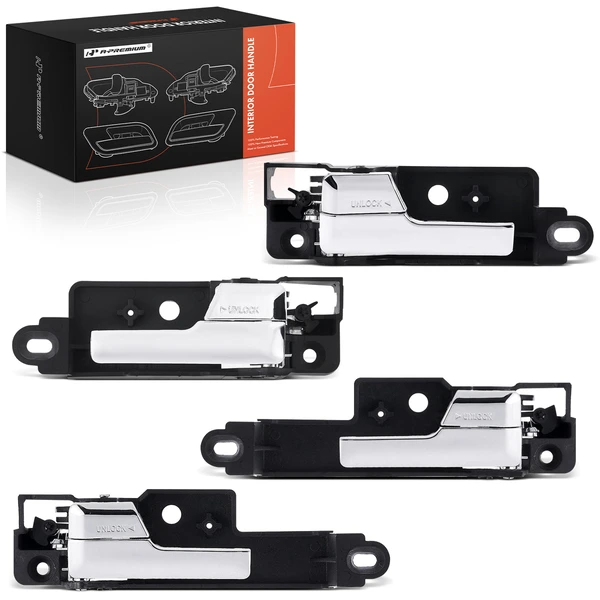 4 Pcs Front & Rear Chrome Interior Door Handle for Ford Fusion Lincoln MKZ