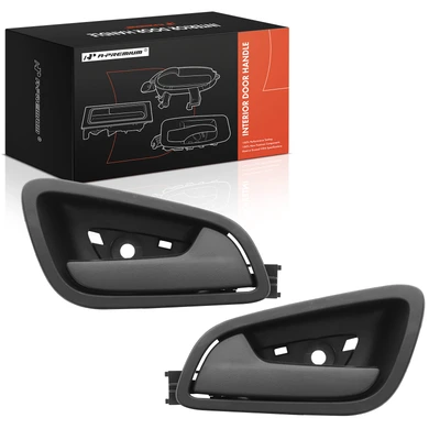 2 Pcs Rear Black Interior Door Handle