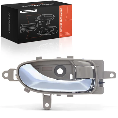 Front Passenger or Rear Passenger Chrome & Beige Interior Door Handle