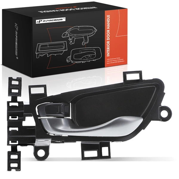 Front Driver or Rear Driver Silver & Black Interior Door Handle for 2017-2021 Honda Civic