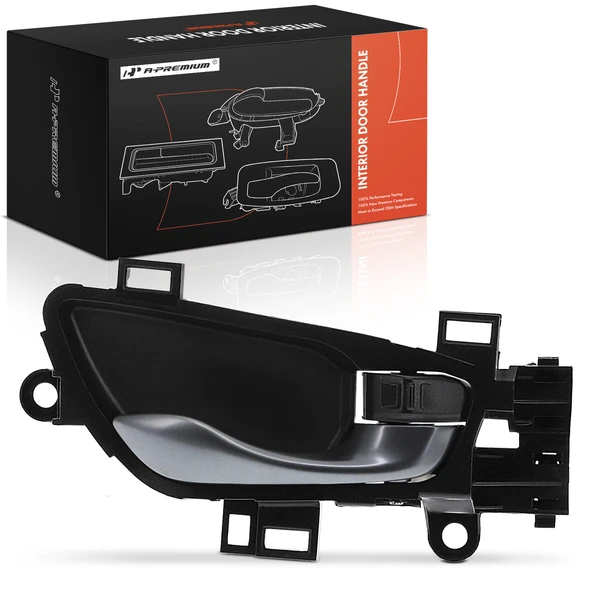 Front Passenger or Rear Passenger Silver & Black Interior Door Handle for 2017-2021 Honda Civic