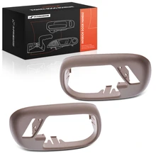 2 Pcs Front Beige Interior Door Handle Bezel with Lock Hole for 1995-2000 GMC Yukon