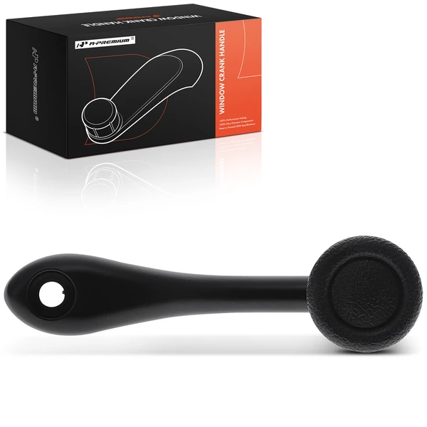 Front Driver or Passenger Black Window Regulator Handle for 1990-1997 Peterbilt 357