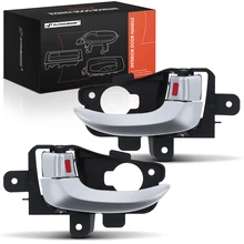 2 Pcs Front & Rear Silver Interior Door Handle