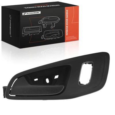 Front Driver Black Interior Door Handle with Keyhole