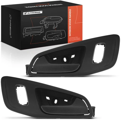 2 Pcs Front Black Interior Door Handle with Keyhole