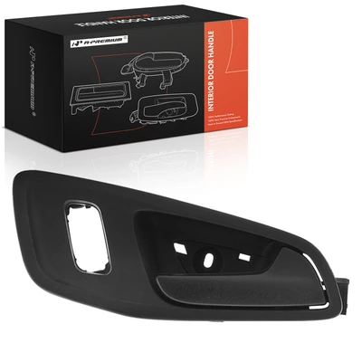 Front Passenger Black Interior Door Handle with Keyhole