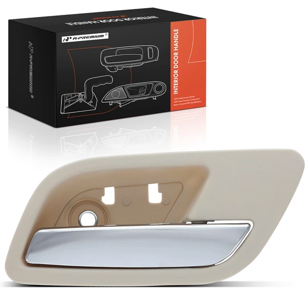 Front Passenger Chrome & Darker Beige Interior Door Handle for 2007-2014 Cadillac Escalade