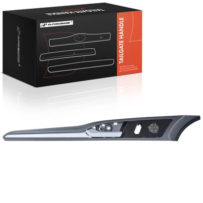 Front Driver Silver Lever & Gray Housing Interior Door Handle