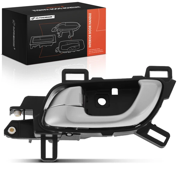 Front Driver Silver & Black Interior Door Handle for Honda Civic 2012-2015