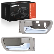2 Pcs Front & Rear Chrome & Beige Interior Door Handle for 2002-2006 Toyota Camry