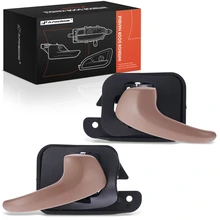 Front Driver & Passenger Plastic Brown Interior Door Handle