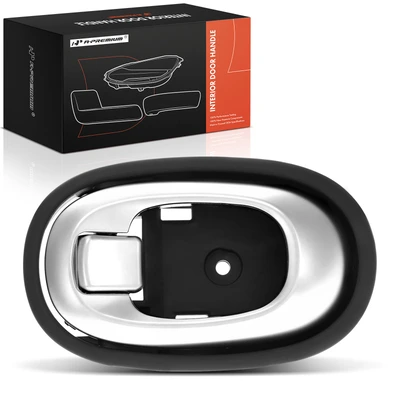 Front Driver or Rear Driver Silver & Black Interior Door Handle