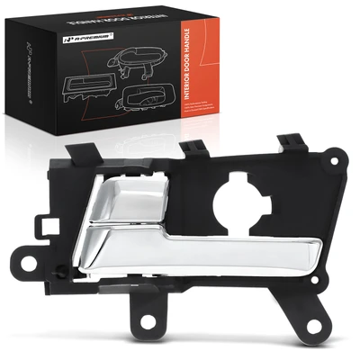 Front Driver Chrome & Black Interior Door Handle