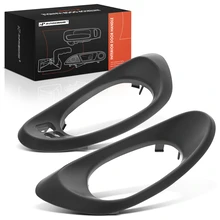 2 Pcs Front Gray Interior Door Handle Bezel
