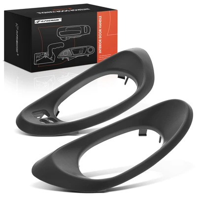 2 Pcs Front Gray Interior Door Handle Bezel