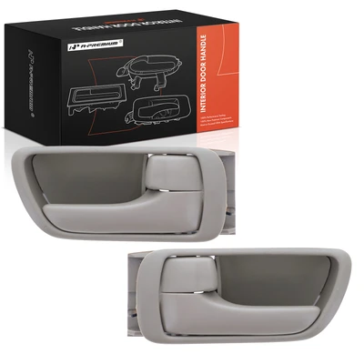2 Pcs Front & Rear Beige Interior Door Handle