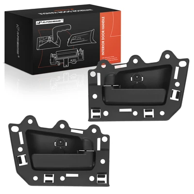 2 Pcs Rear Black Interior Door Handle