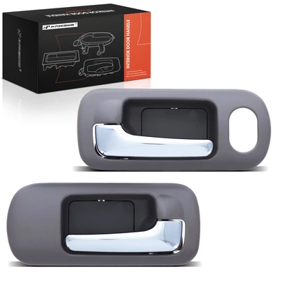 2 Pcs Front Chrome & Brown(Taupe) Interior Door Handle