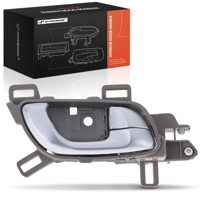 Front Passenger Silver & Beige Interior Door Handle