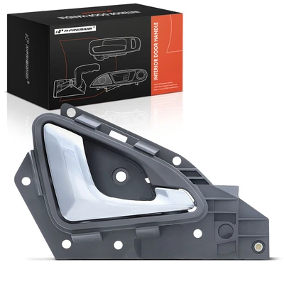 Front Passenger Chrome & Light Gray Interior Door Handle