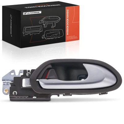 Front Passenger Silver Lever & Brown Interior Door Handle
