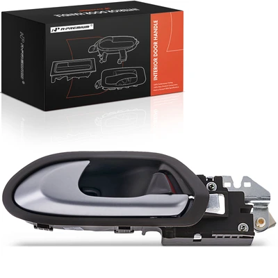 Front Driver Silver Lever & Brown Interior Door Handle