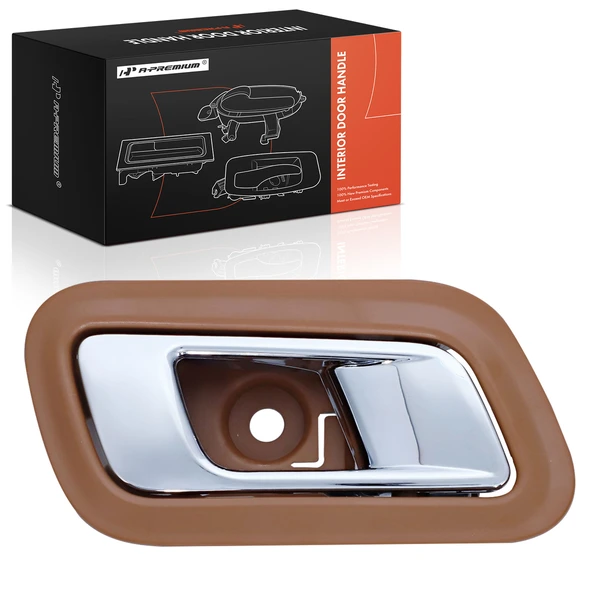 Rear Passenger Chrome & Red Interior Door Handle for Ford Taurus 2010-2012