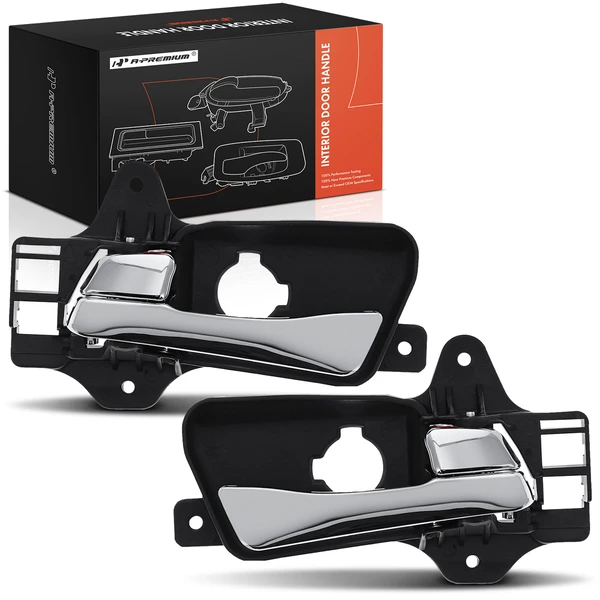 2 Pcs Front Chrome Interior Door Handle for Hyundai Elantra 2009-2012