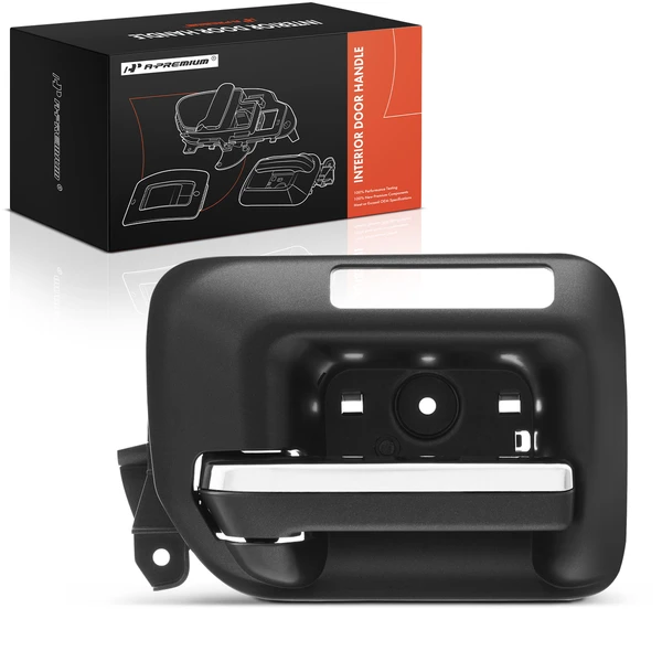 Front Driver Black & Chrome Interior Door Handle for 2019 Chevrolet Silverado 1500 LD