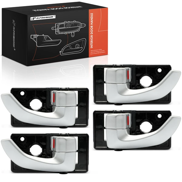 4 Pcs Front & Rear Silver Interior Door Handle for Hyundai Tucson 2006-2009