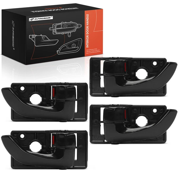 4 Pcs Front & Rear Black Interior Door Handle for Hyundai Tucson 2006-2009