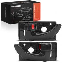 2 Pcs Driver & Passenger Black Interior Door Handle
